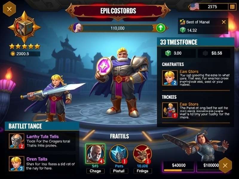 Epic Battlelord character customization options
